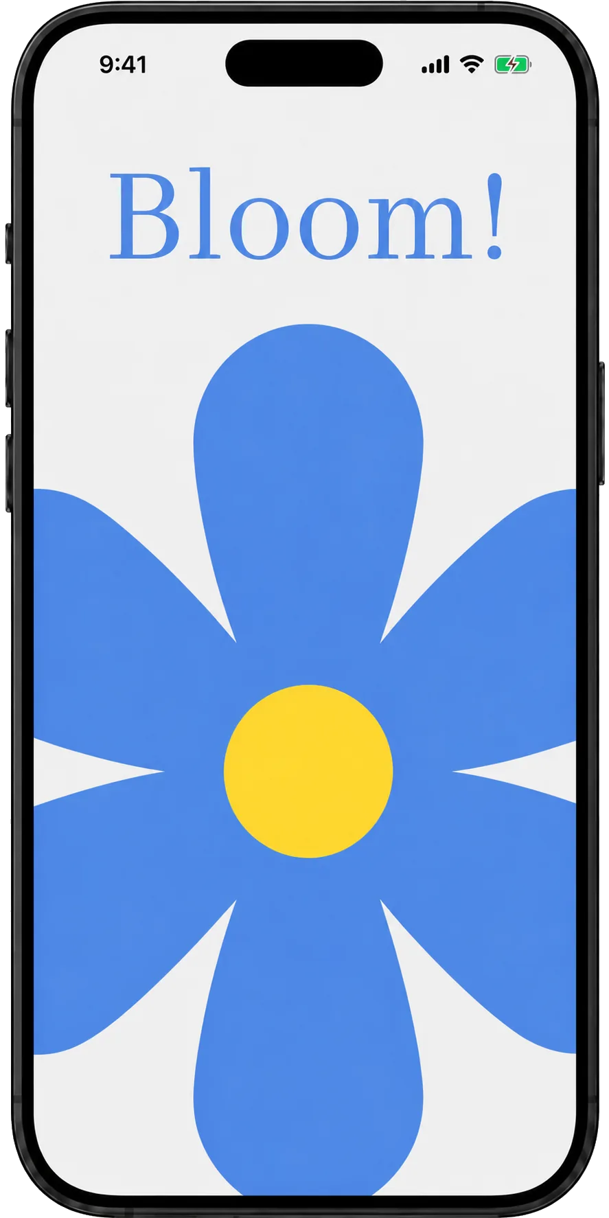 Bloom Tracker flower splash screen